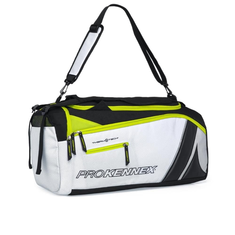 Raqueteira Prokennex Cool Sport Academia Beach e Padel Branco Amarelo e Preta