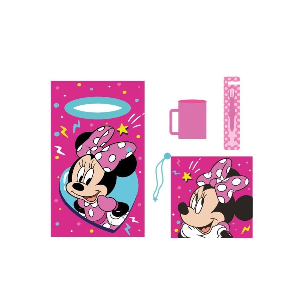 Kit de 4 peças para toalheiros infantis, escova e bolsa Disney