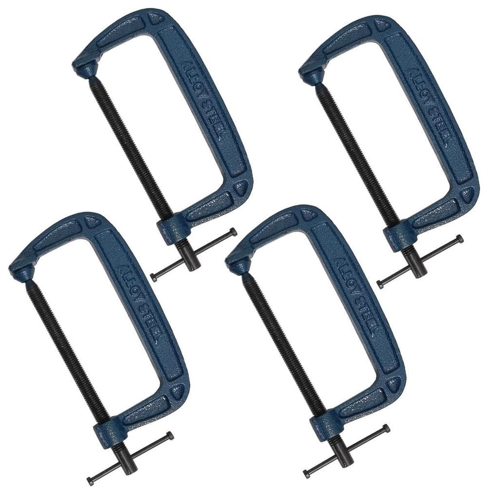 Kit 4 grampos sargento tipo c 150mm fixação 6 pol marceneiro