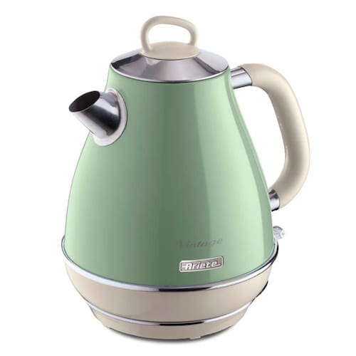 imagem-Chaleira Elétrica Ariete Vintage Verde com Base 360 Graus 1,7L - 2869 - 110V