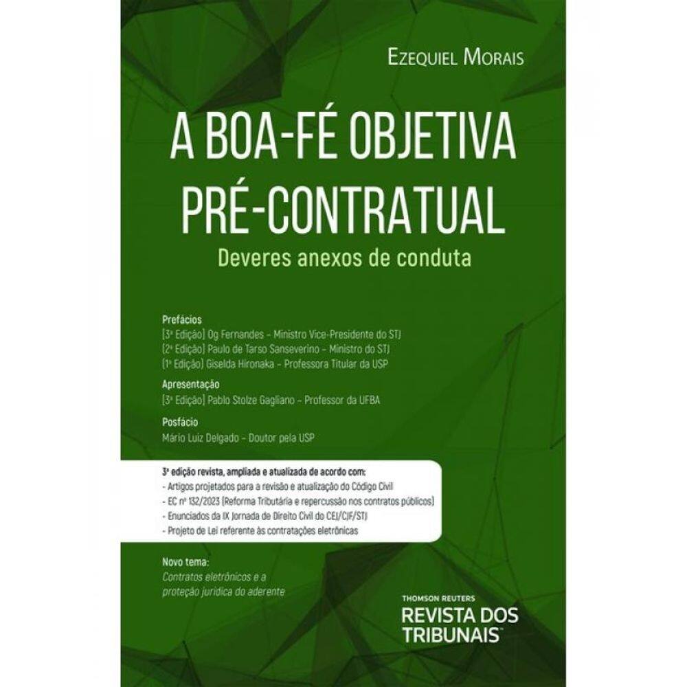 A Boa-Fé Objetiva Pré-Contratual - 2024