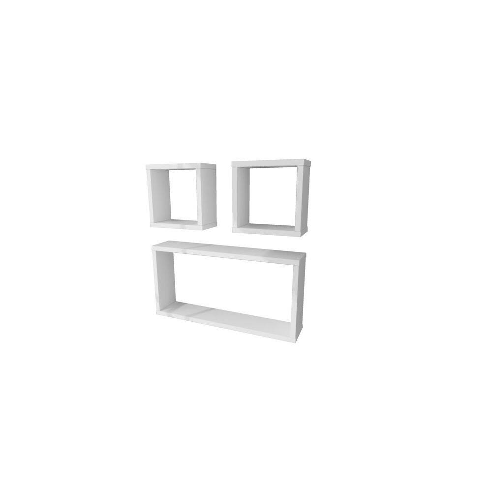 Kit 3 Nichos Decorativos Retangular e Quadrados para paredes