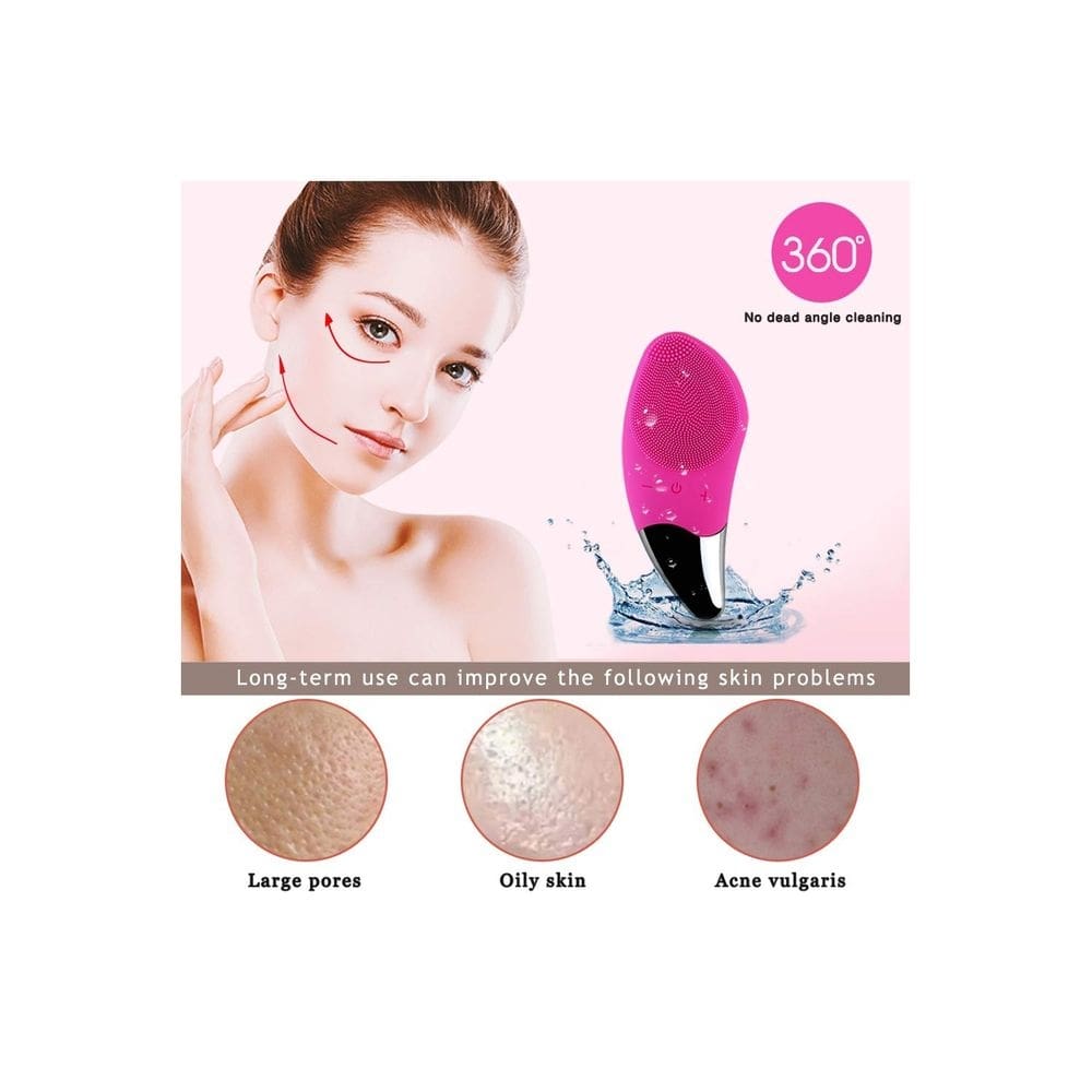 Esfoliante facial, limpador sônico, massageador recarregável