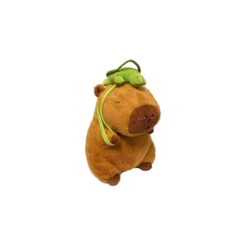 Mochila de pelúcia Capybara Turtle de 28 cm para presente