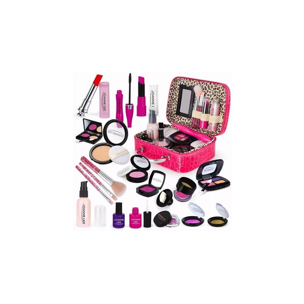 Kit de maquiagem e cosméticos para brinquedos infantis, 21 peças com bolsa