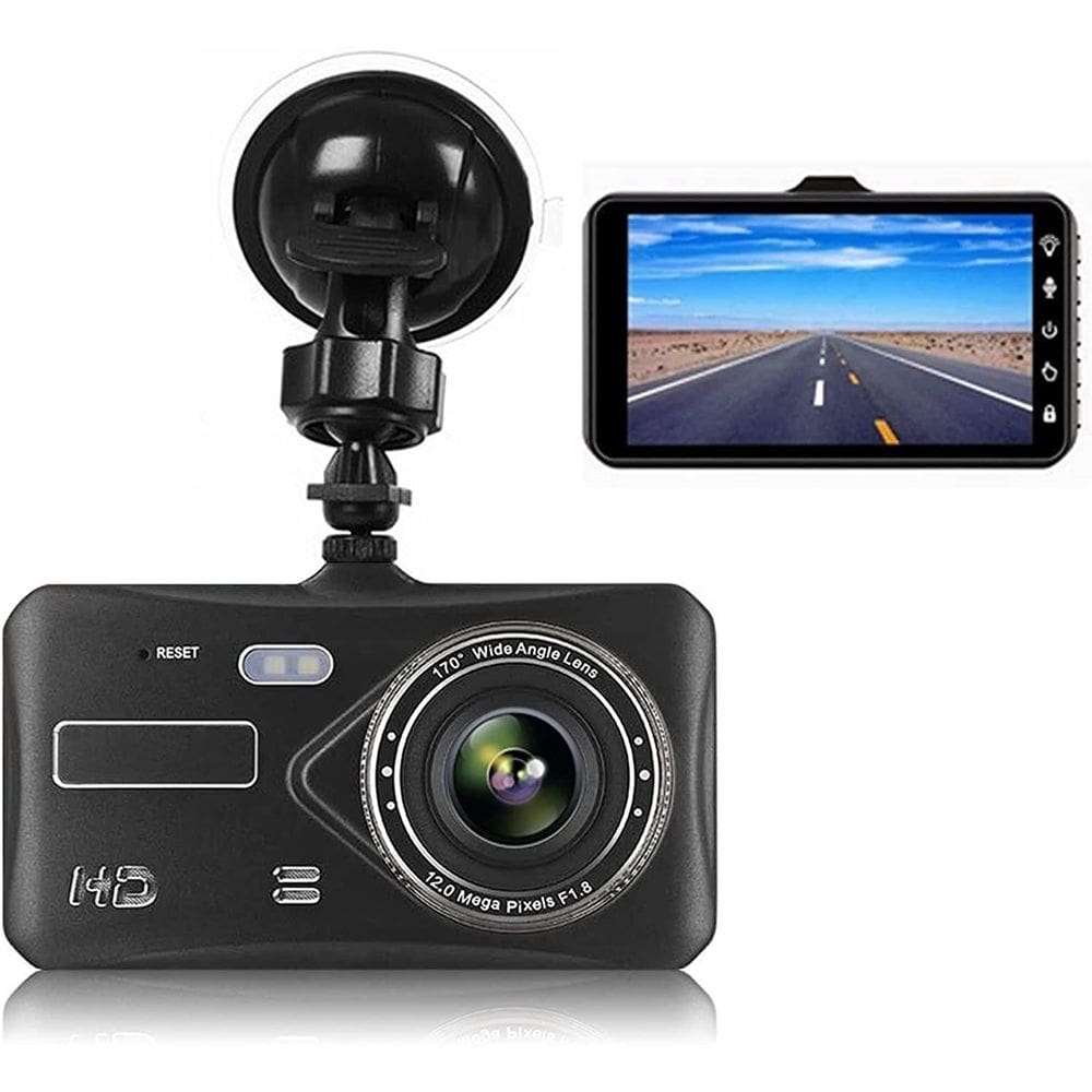 Câmera DVR de carro DS04 Full HD 1080p 170° de grande angular - preta