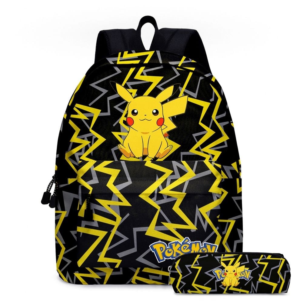 Conjunto de estojo e mochila Pokémon Pikachu para crianças