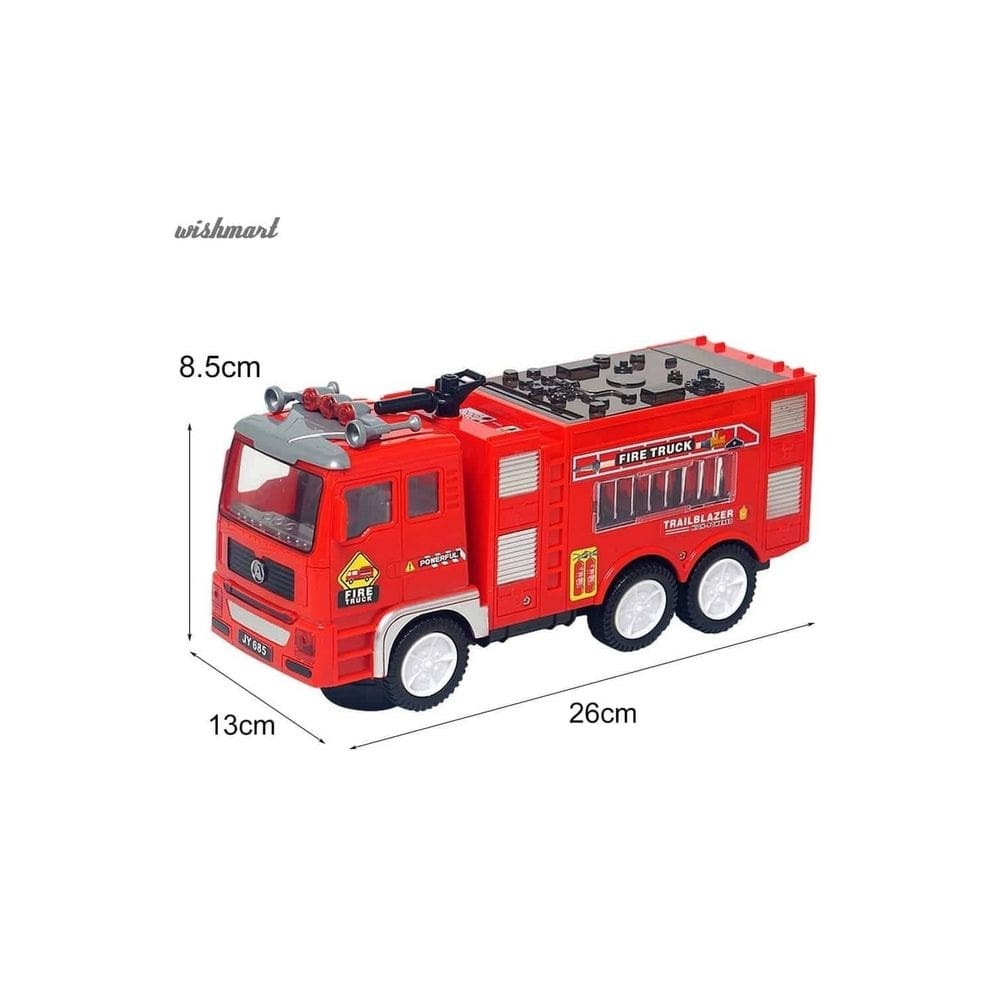 Brinquedo de caminhão de bombeiros 4D com som e luzes para crianças