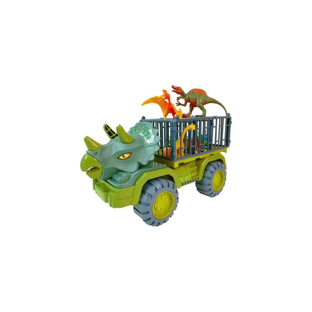 Caminhão de transporte com dinossauros para crianças - Triceratops