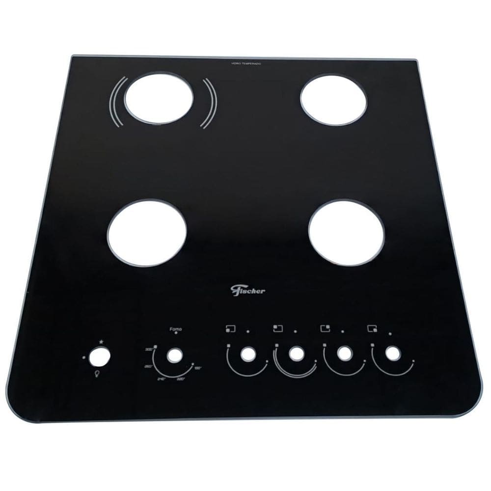 Vidro mesa fogão piso fischer gran cheff 4 queimadores