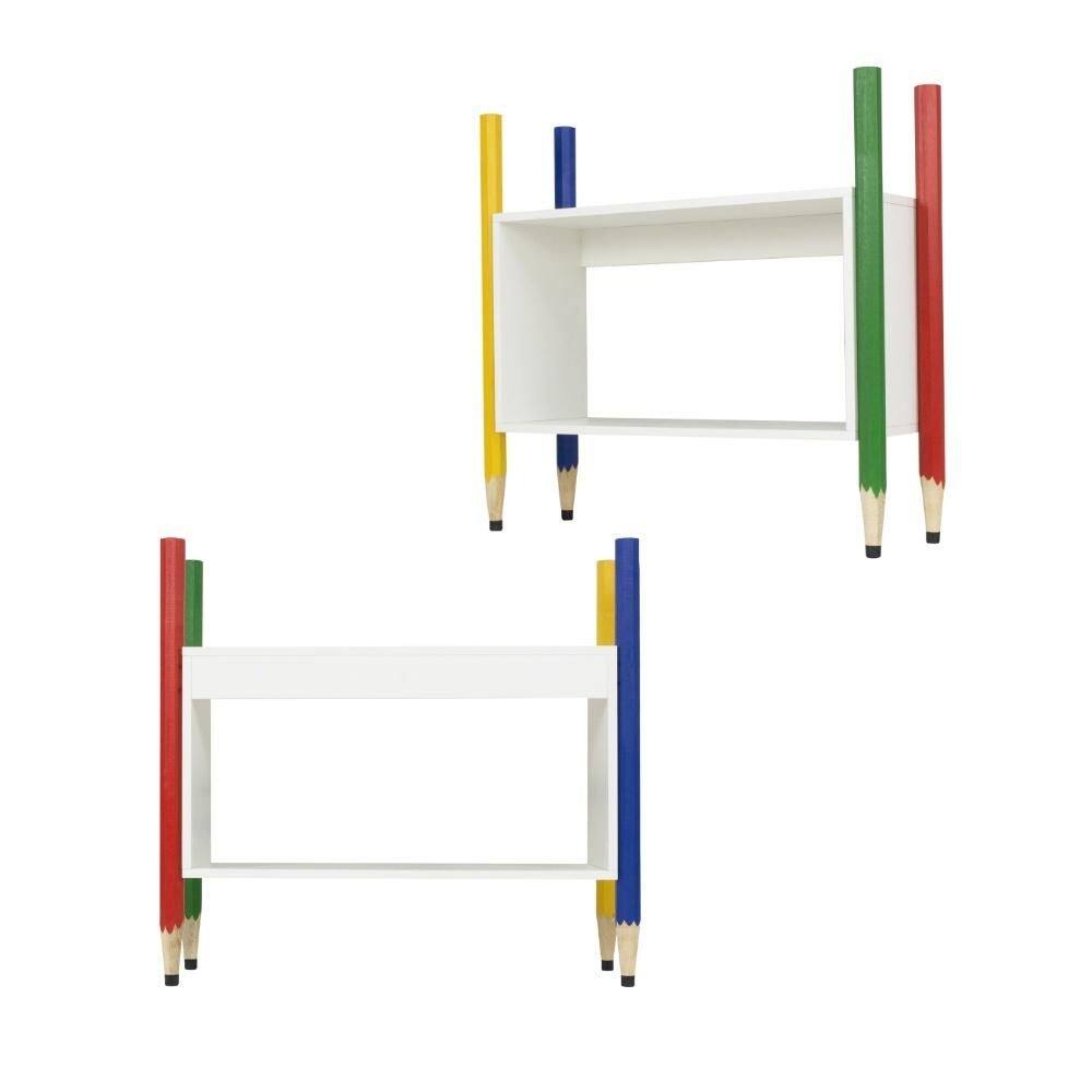Kit 2 Aparadores Organizador Infantil Decorativo Lápis de Cor