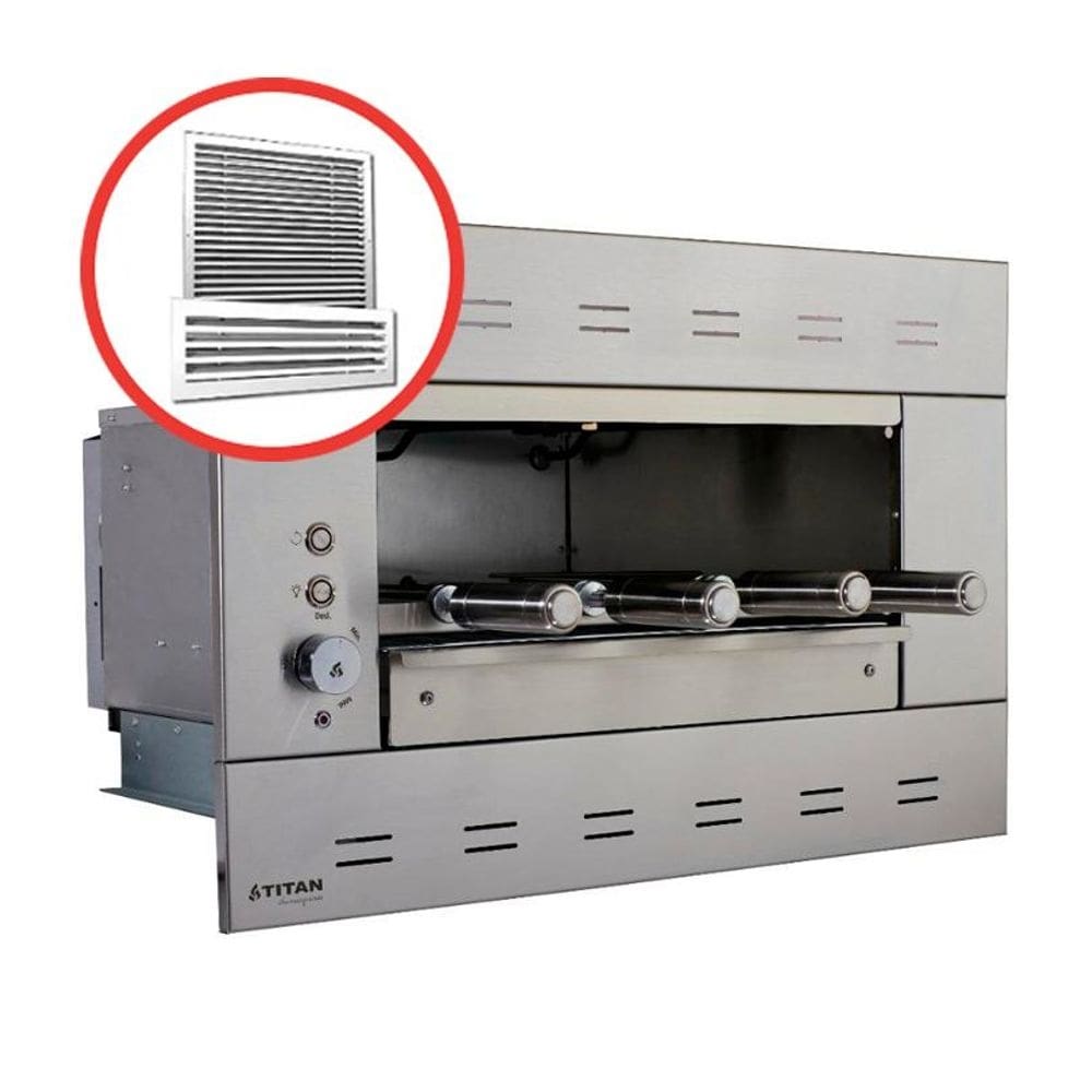 Churrasqueira Elétrica de Embutir 4 Espetos SUPREMA 04 E com Kit Venezianas Titan