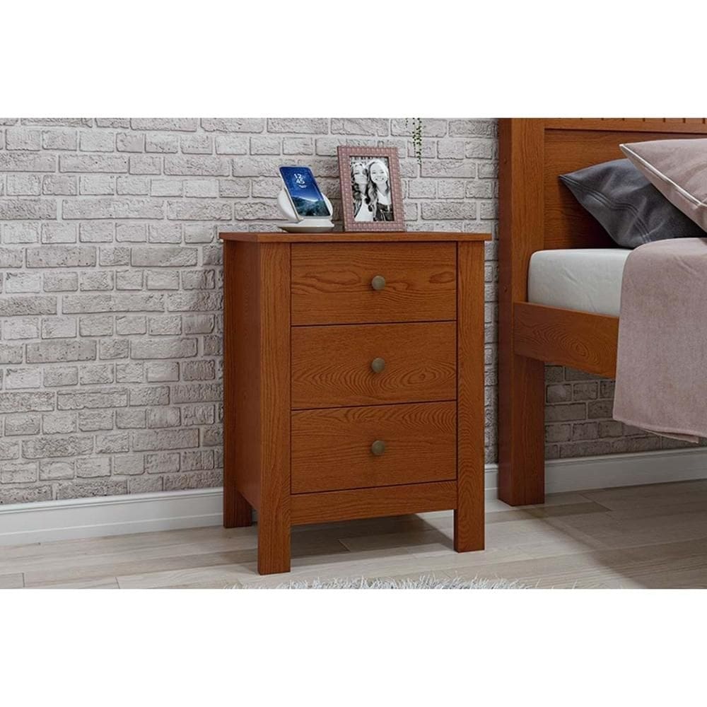 Mesa Cabeceira Maggiore c/ 3 Gavetas Frassino - Lopas