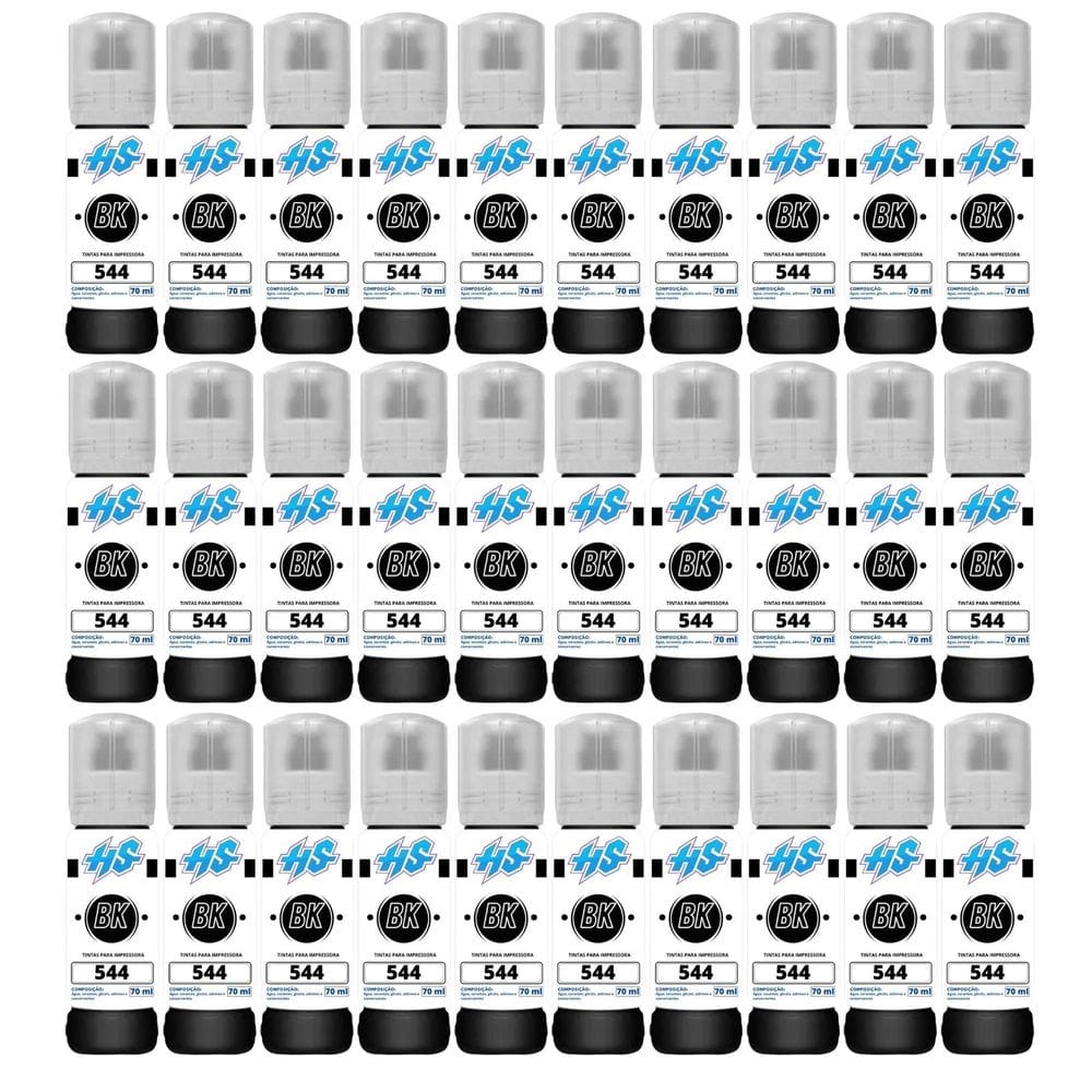 Kit 30 Refil Haddaway Store T544 70ml L3110 L3150 L3250 Preto