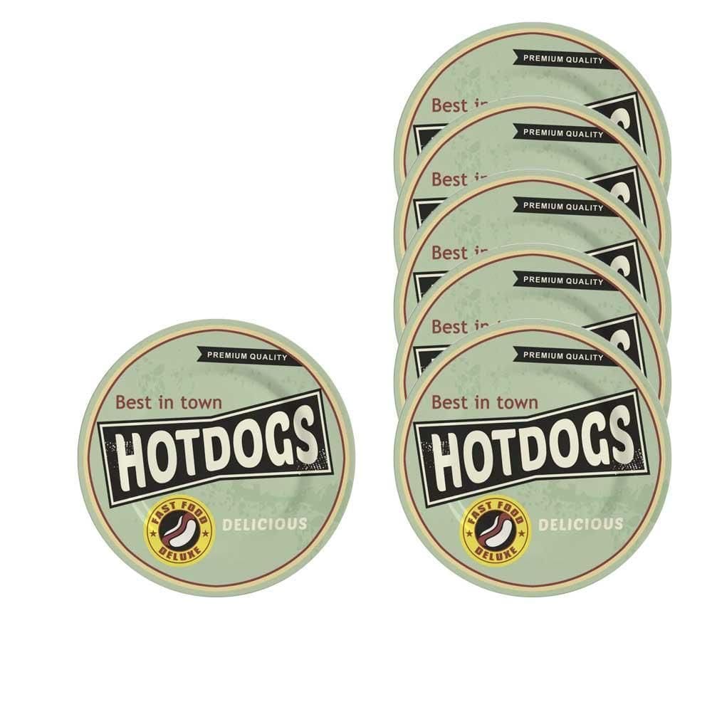 Kit burguer mesa posta 6 pratos hot dog collection alleanza