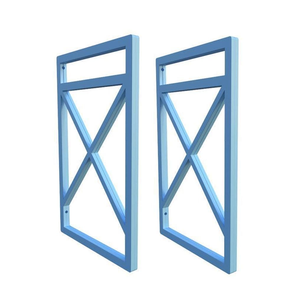 Suporte para prateleira estilo industrial 02 un. azul
