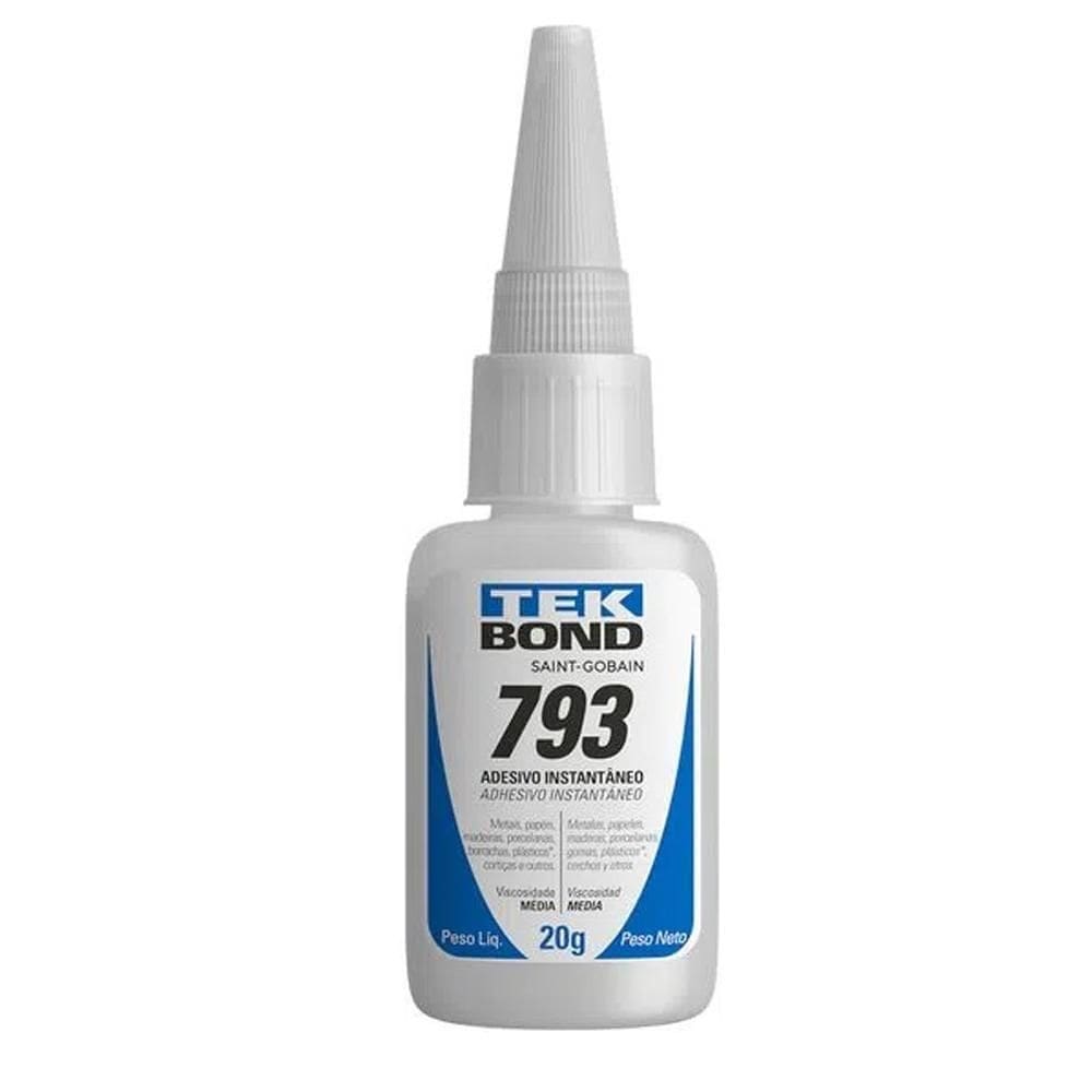 Cola adesiva instantânea multiuso 20g 793 tekbond