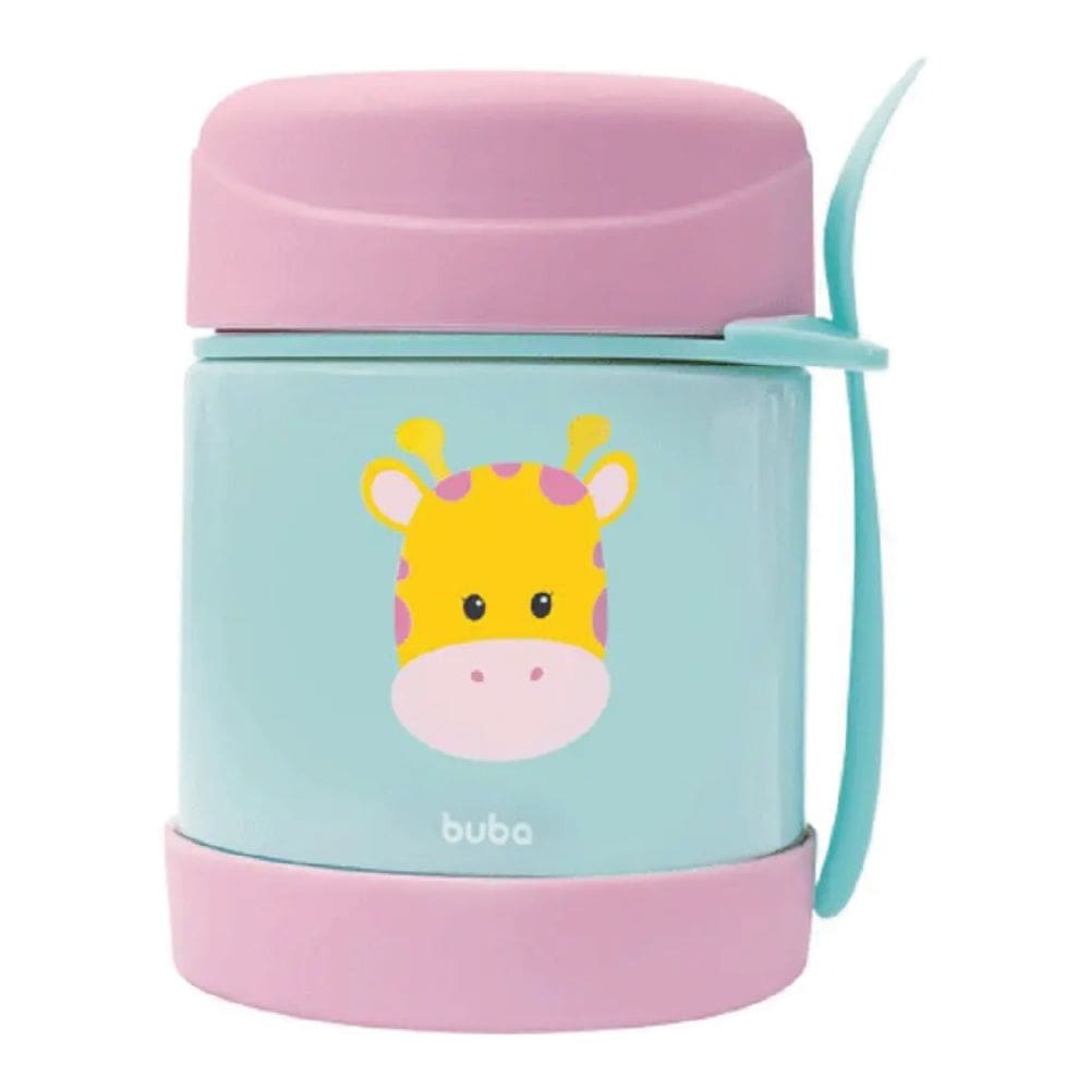 Pote Térmico Animal Fun 320 Ml com Talher Buba Girafa