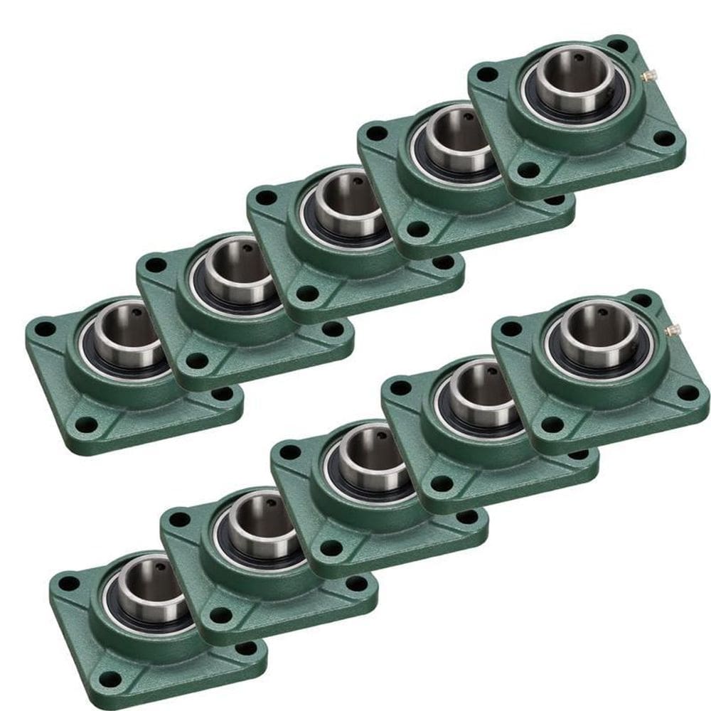 10 mancal quadrado com rolamento ucf210 - p eixo 50mm