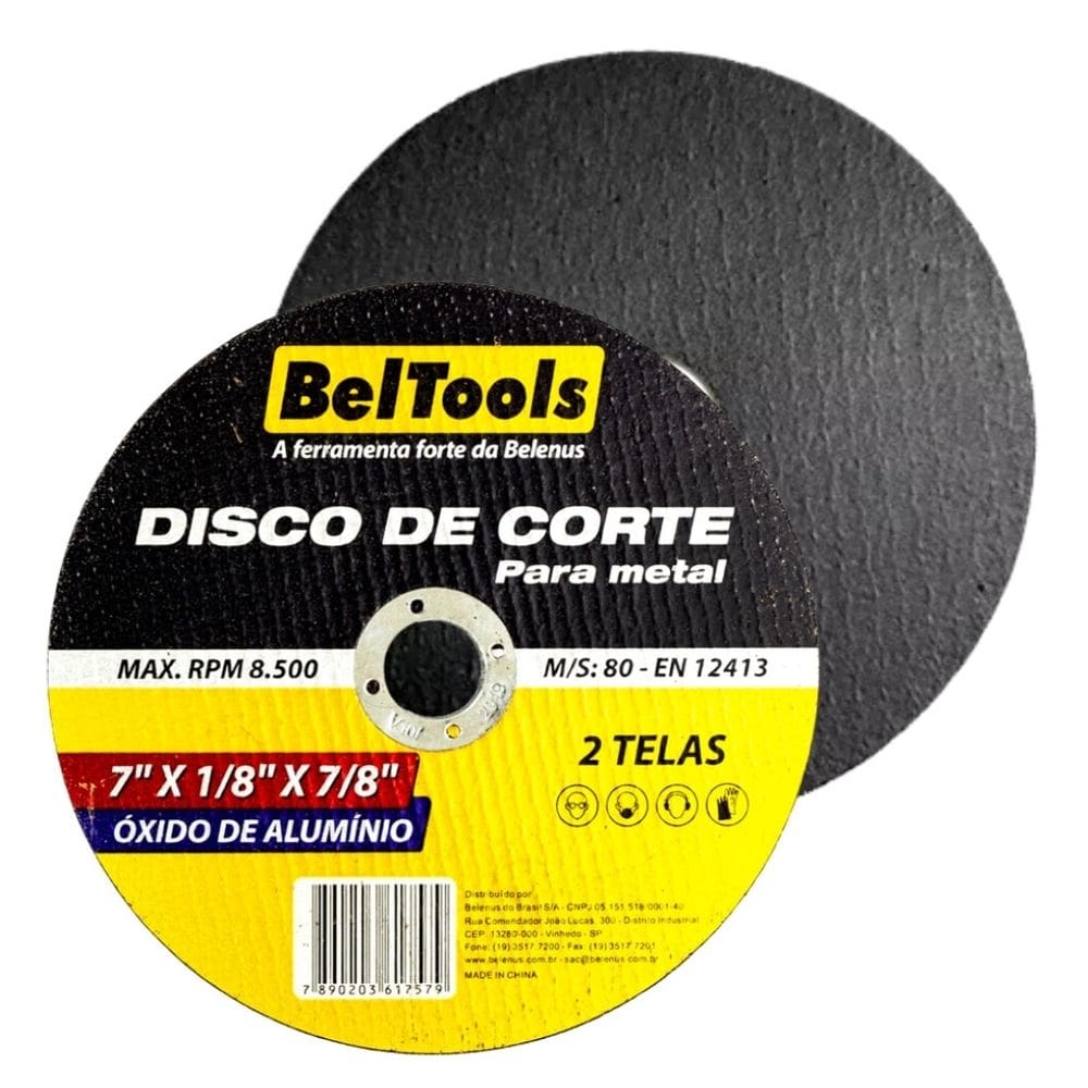 Kit 5 Disco de Corte Ferro 7x1/8x7/8 Beltools