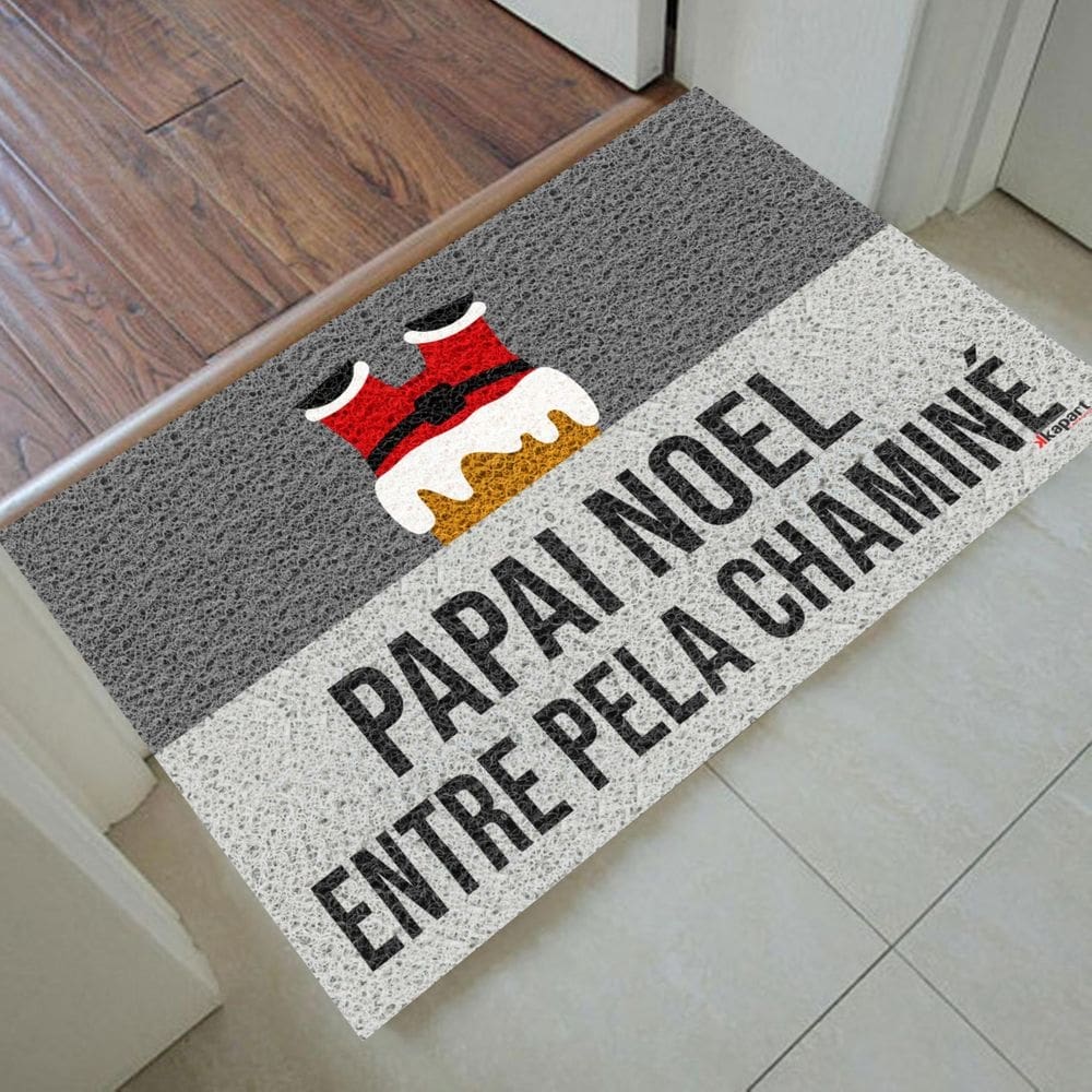 Tapete capacho personalizado feliz natal modelo 7