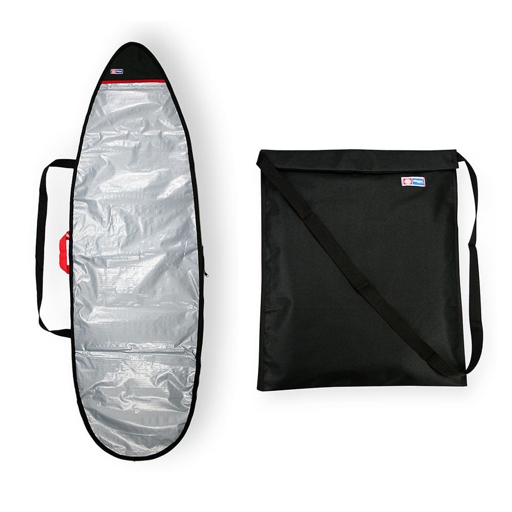 Capa prancha surf refletiva 5`8 a 5`11 e saco roupa molhada