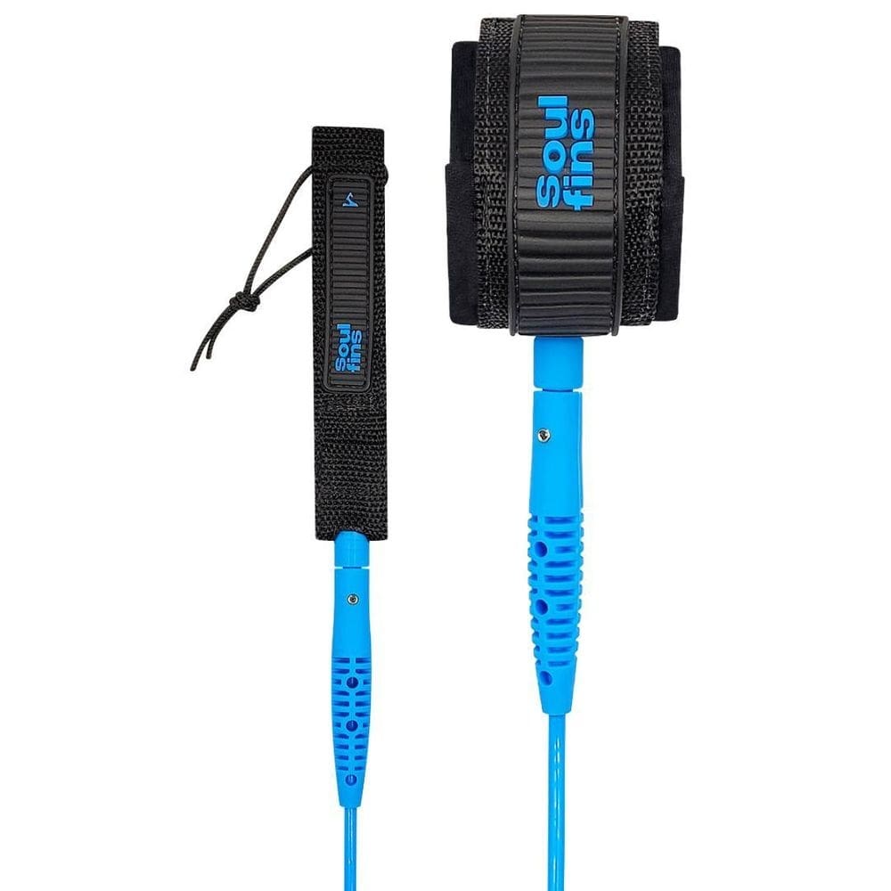 Leash pro longboard soulfins 9`/7mm azul - duplo girador