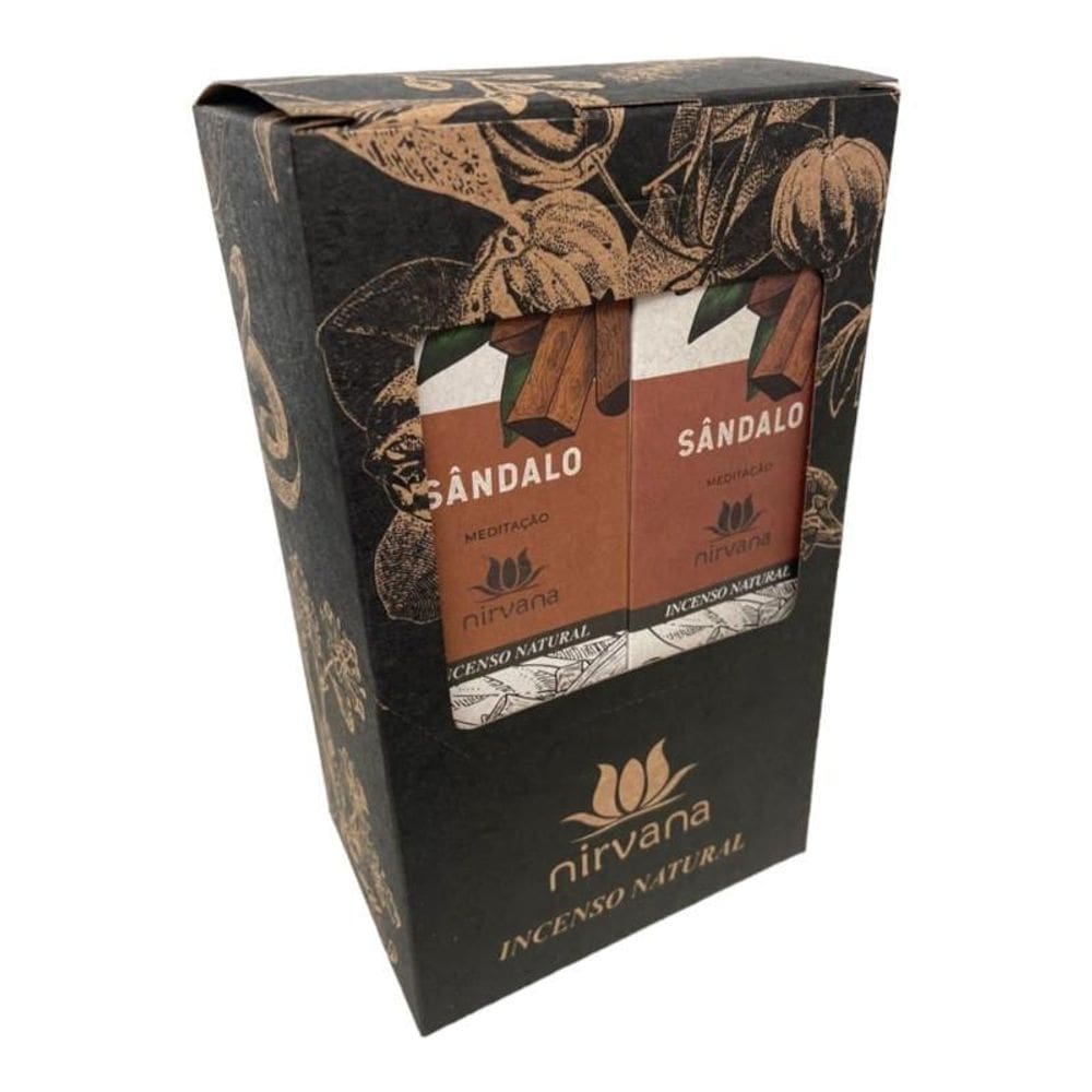Incenso Nirvana Natural Sândalo 12 Caixas Com 9 Varetas