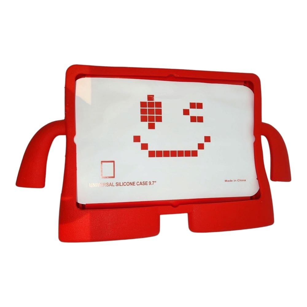 Capa para tablet universal de silicone de 9,7 polegadas vermelha