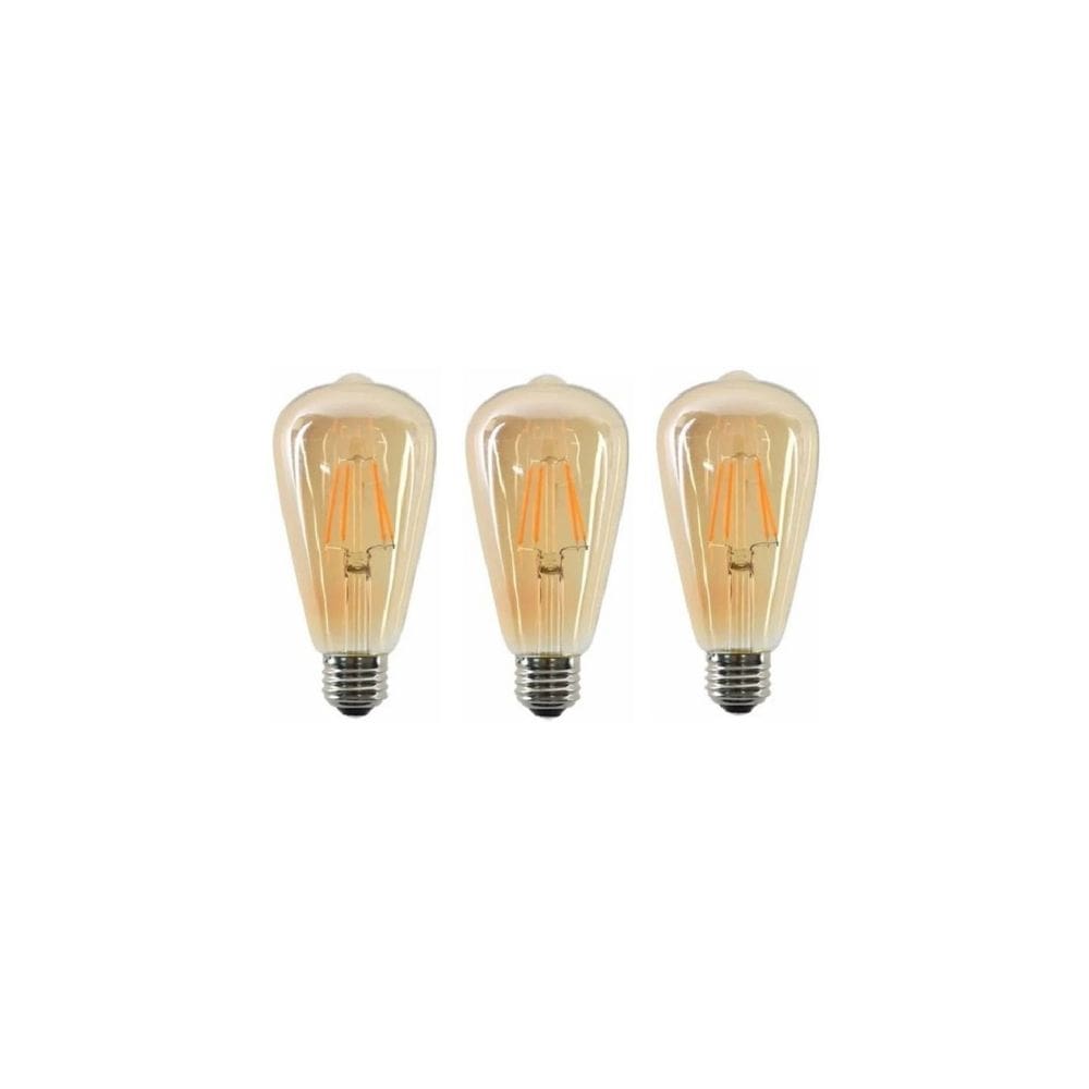 Pacote de lâmpadas LED vintage retrô X3 4W E27 Warm Light