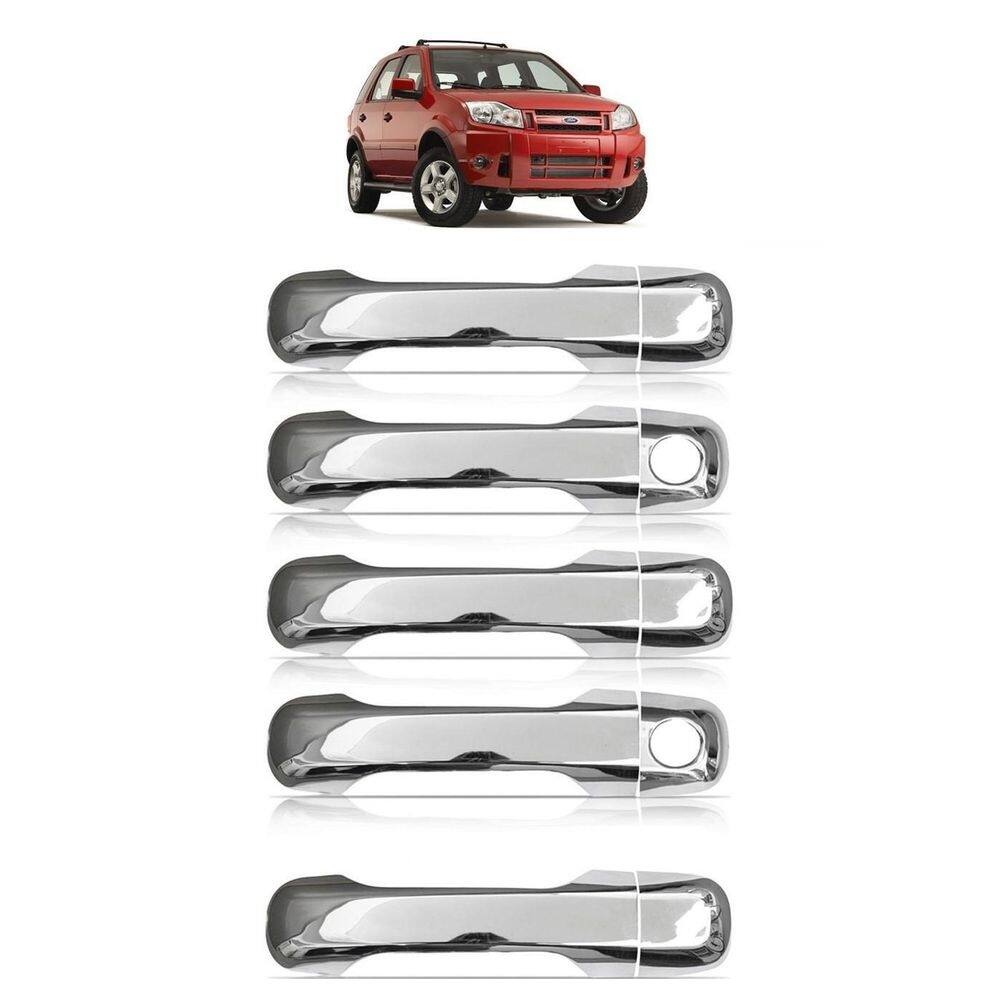 Kit aplique cromado capa maçanetas + traseira ecosport 2008