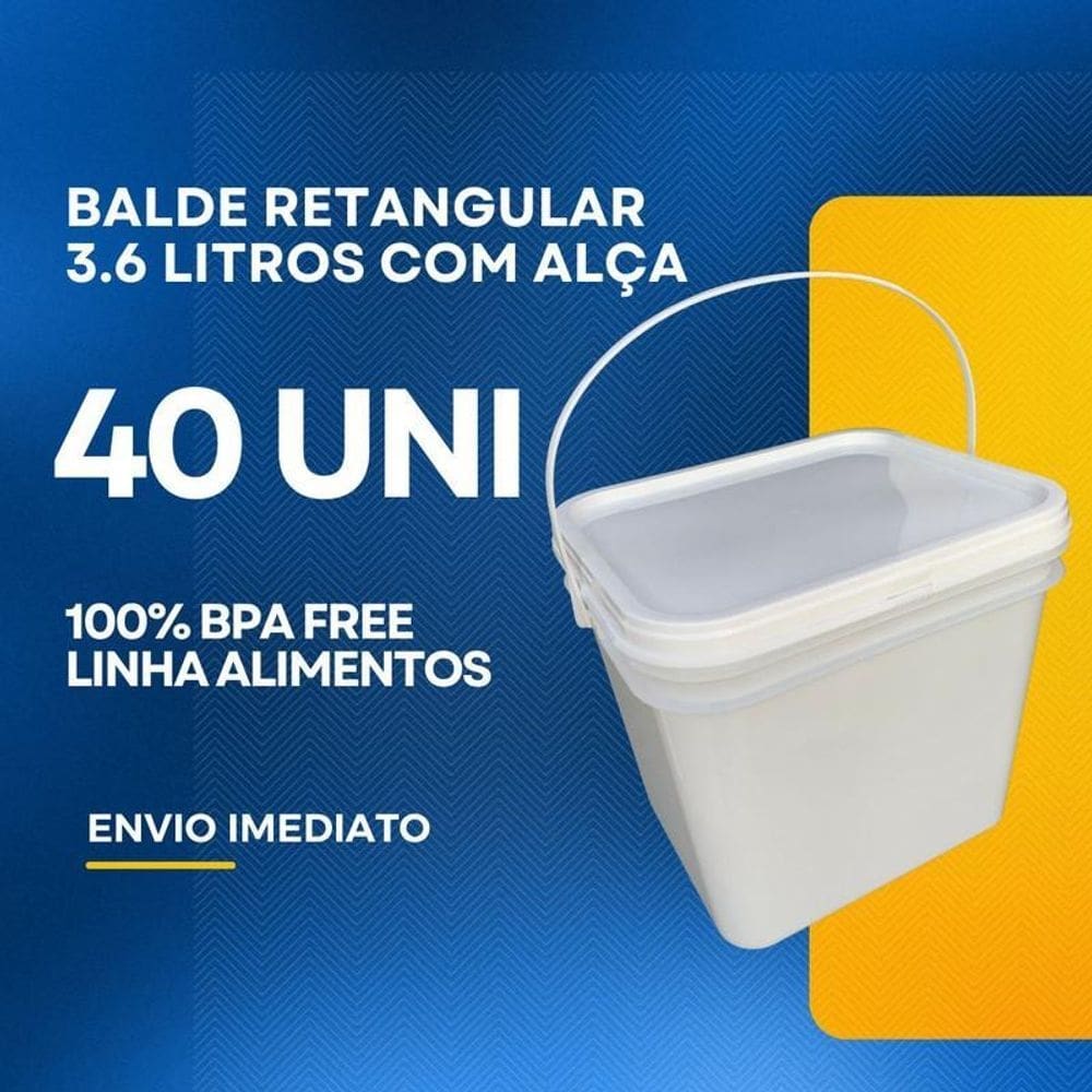 Balde para banana 3l retangular - 40 pçs
