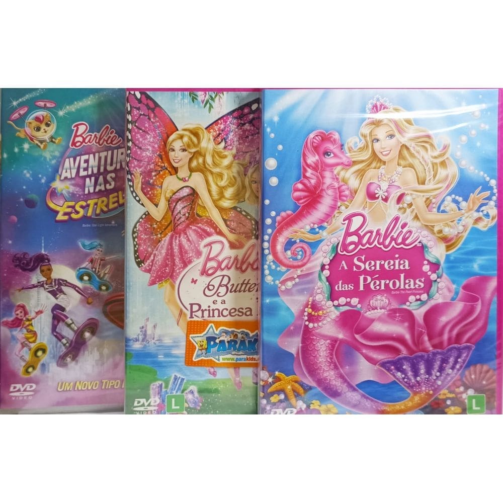 Barbie A Sereia Das Pérolas/Butterfly /Aventura Nas Extra