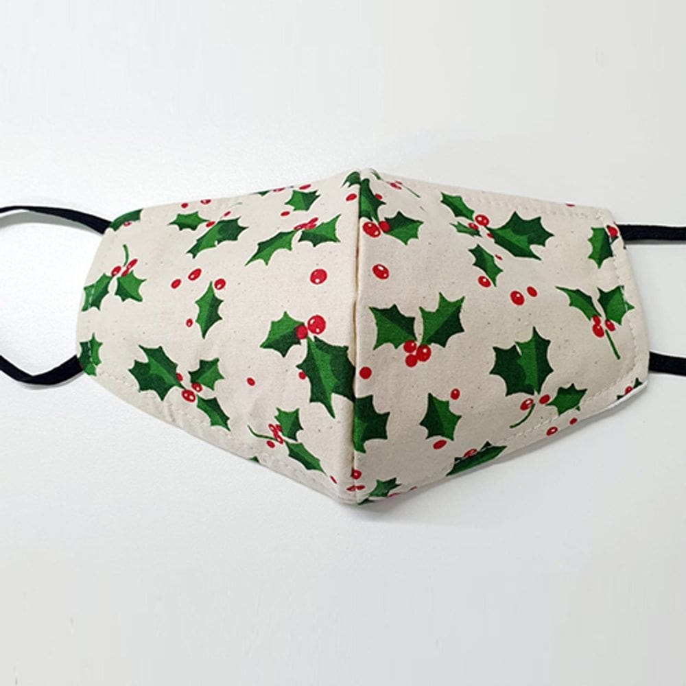 Máscara facial de pano fantasia jogado Holly White Pack de 10 por Giftscircle