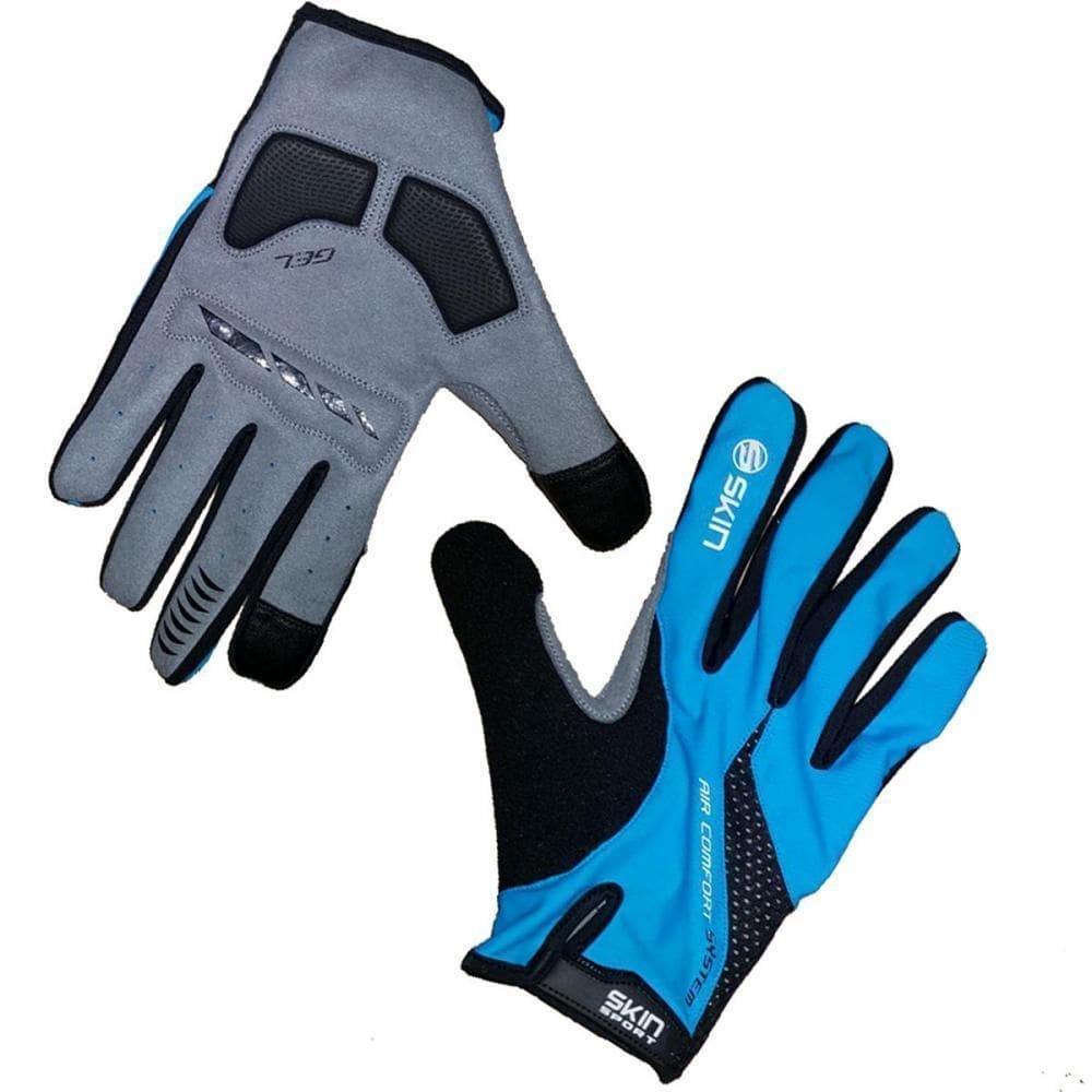 Luva skin sport air gel azul gg