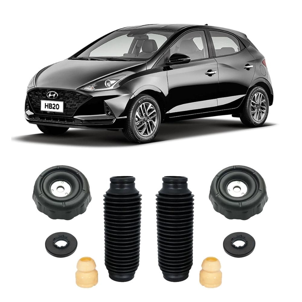 2 kit coxim batente dianteiro novo hb20