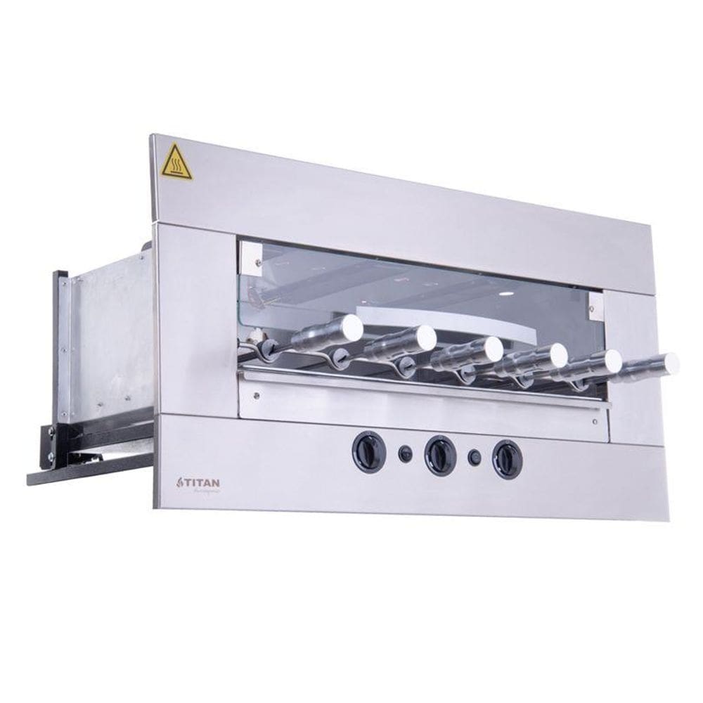 Churrasqueira a Gás de Embutir 6 Espetos Inox AGE-06 Titan