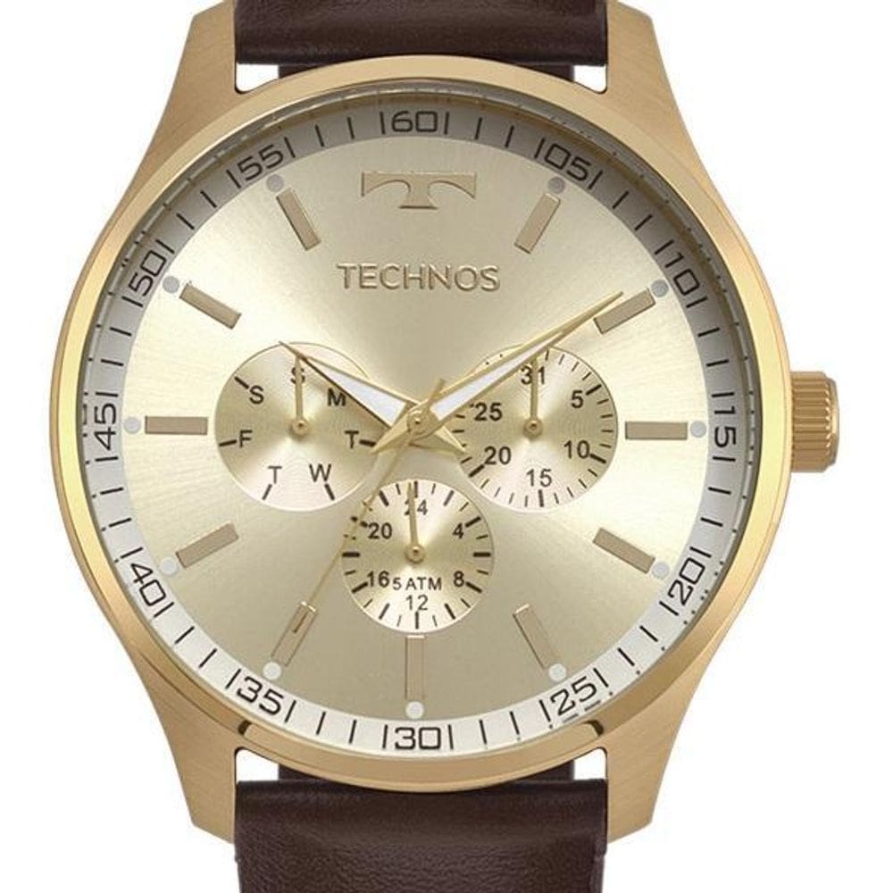 Relógio Technos Masculino Steel Dourado - 6P29Ajn/0D