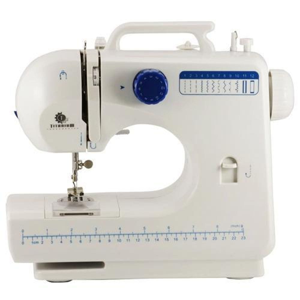 Maquina De Costura Bivolt 12 Pontos Portátil Pedal