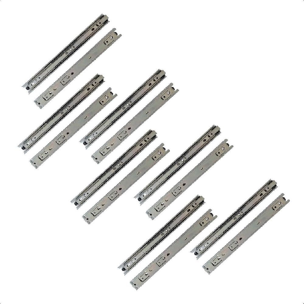 14 corrediças telescópicas 40cm gaveta trilho zinca. 7 pares