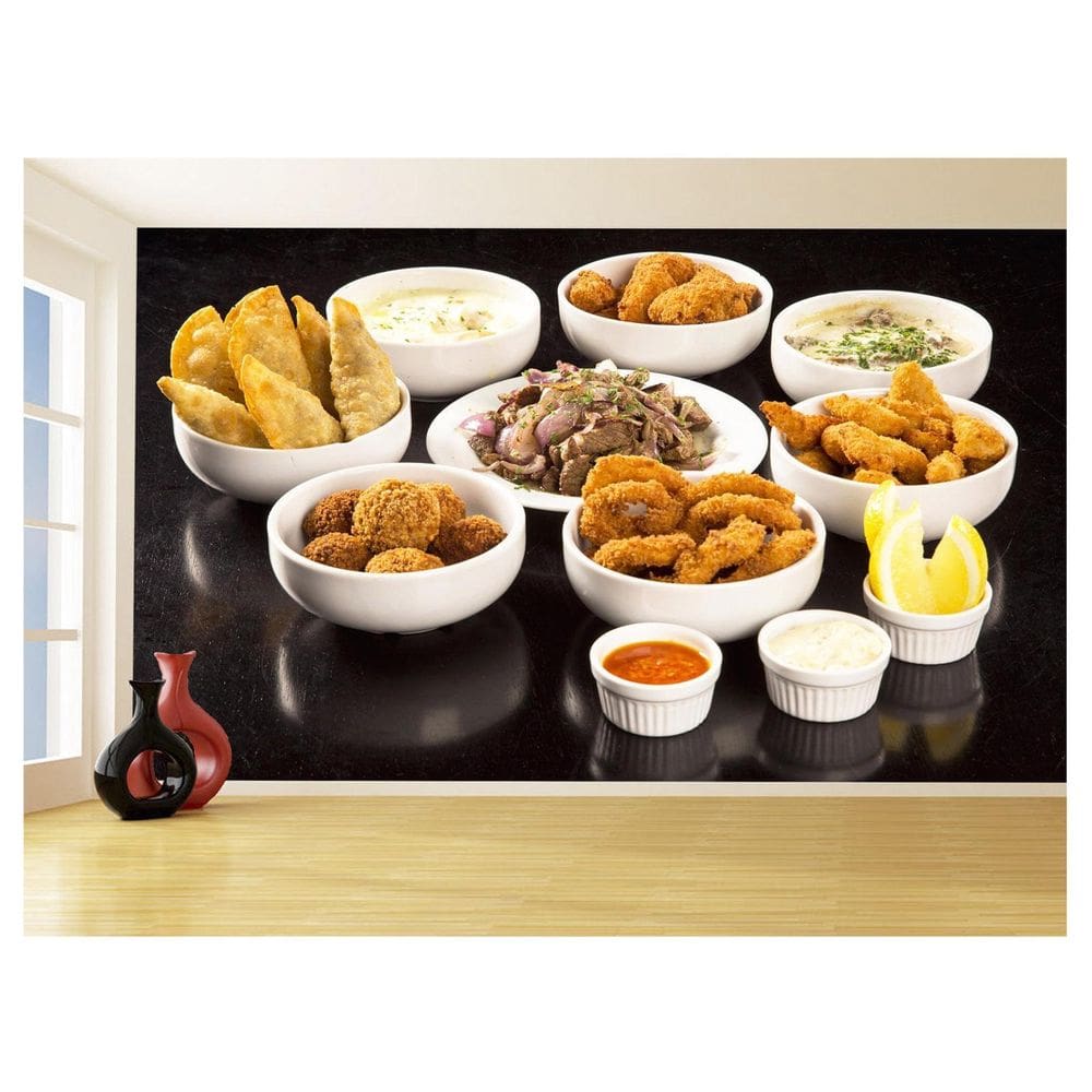 Papel De Parede Alimentos Salgados Coxinha Bar 3,5M Al512