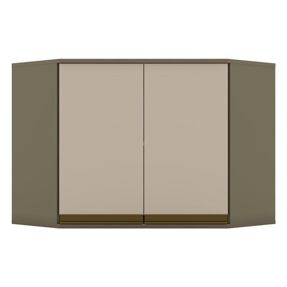 Armário Aéreo Connect Canto Obliquo 2 Portas 67 cm Duna Cristal – Henn
