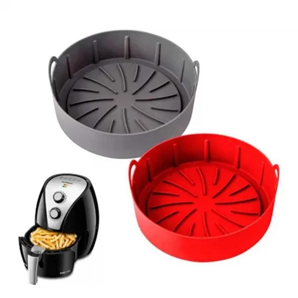 Forma silicone airfryer 19cm - kit 3 formas