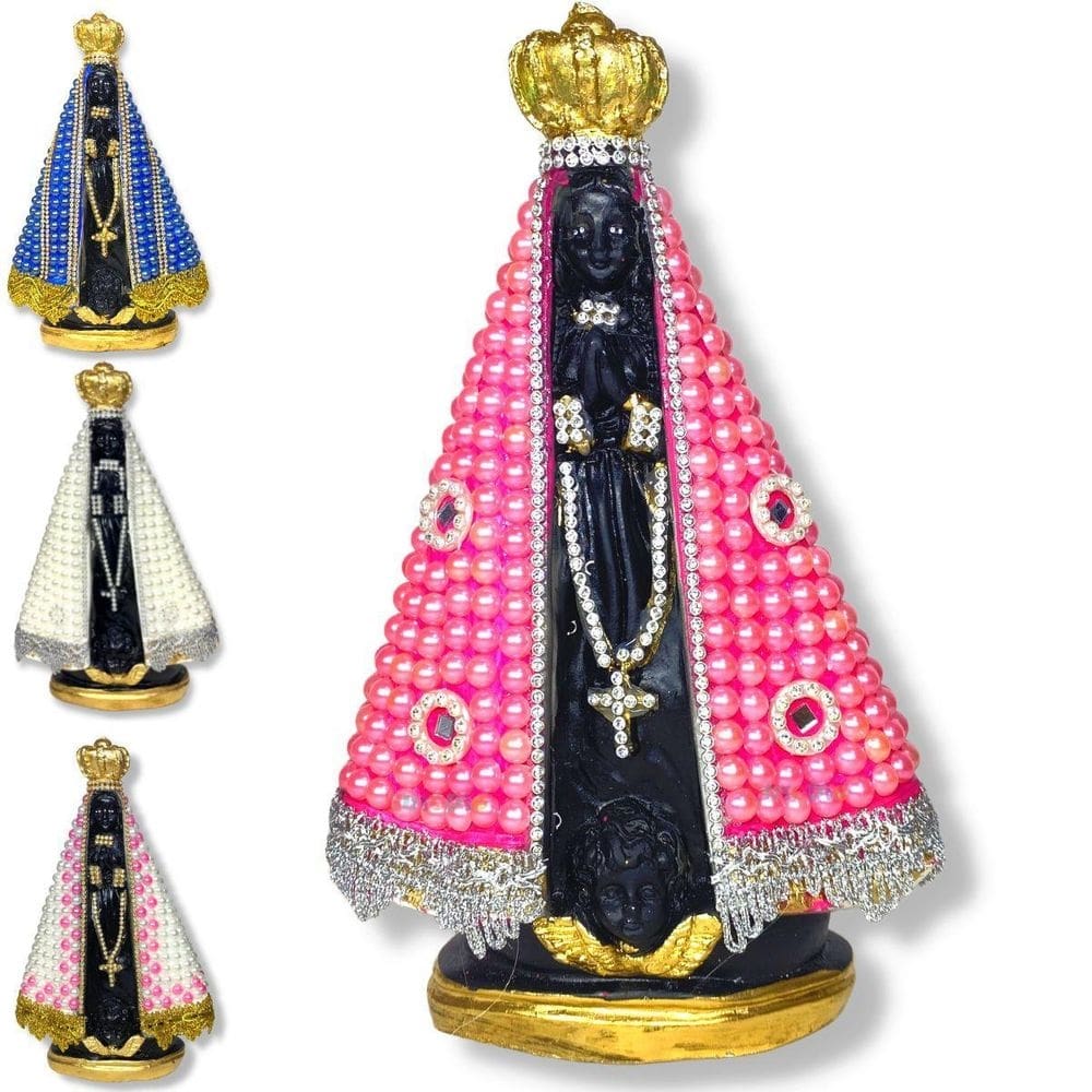 Imagem de nossa senhora aparecida 24 cm - rosa