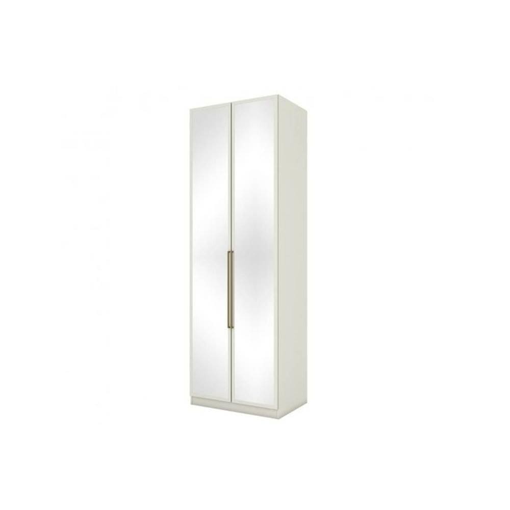Módulo de Quarto Casal Guarda Roupa MC09 Seletto c/ 2 Portas c/ Espelho Areia - Henn
