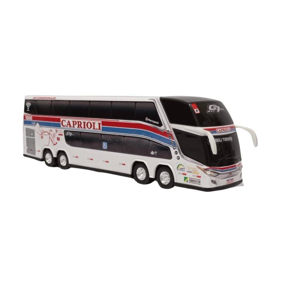 Ônibus em miniatura viação caprioli 2 andares