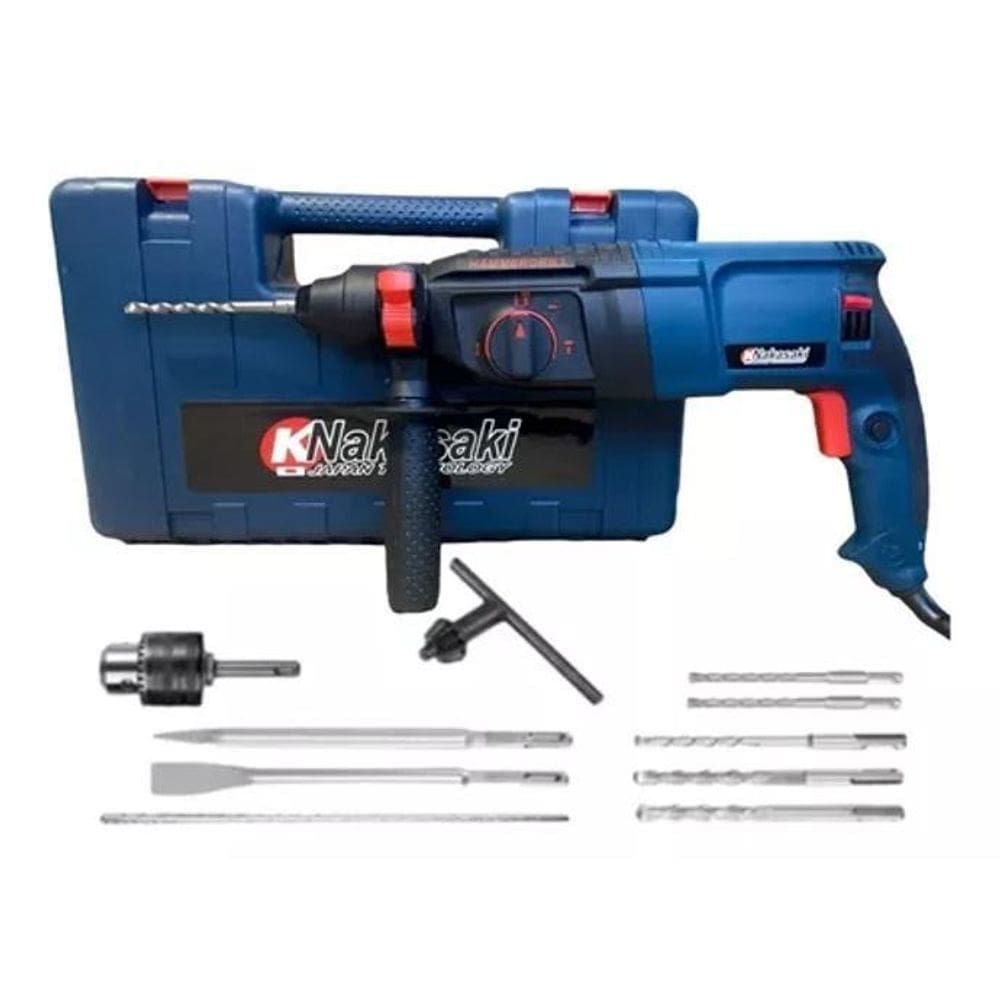 Martelete eletropneumático nakasaki nk2603 azul frequência