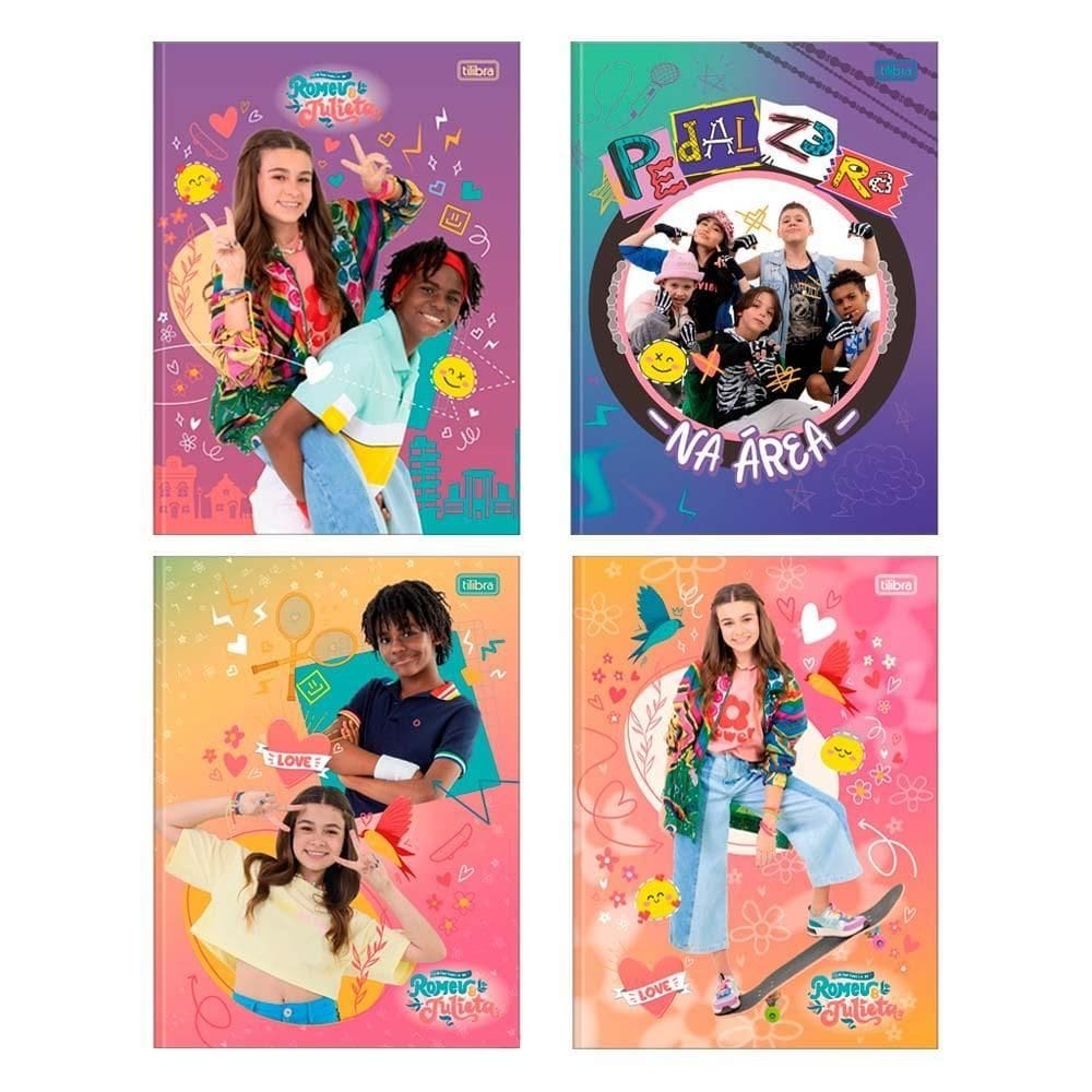 Caderno brochura romeu e julieta 80 folhas 1mat - tilibra