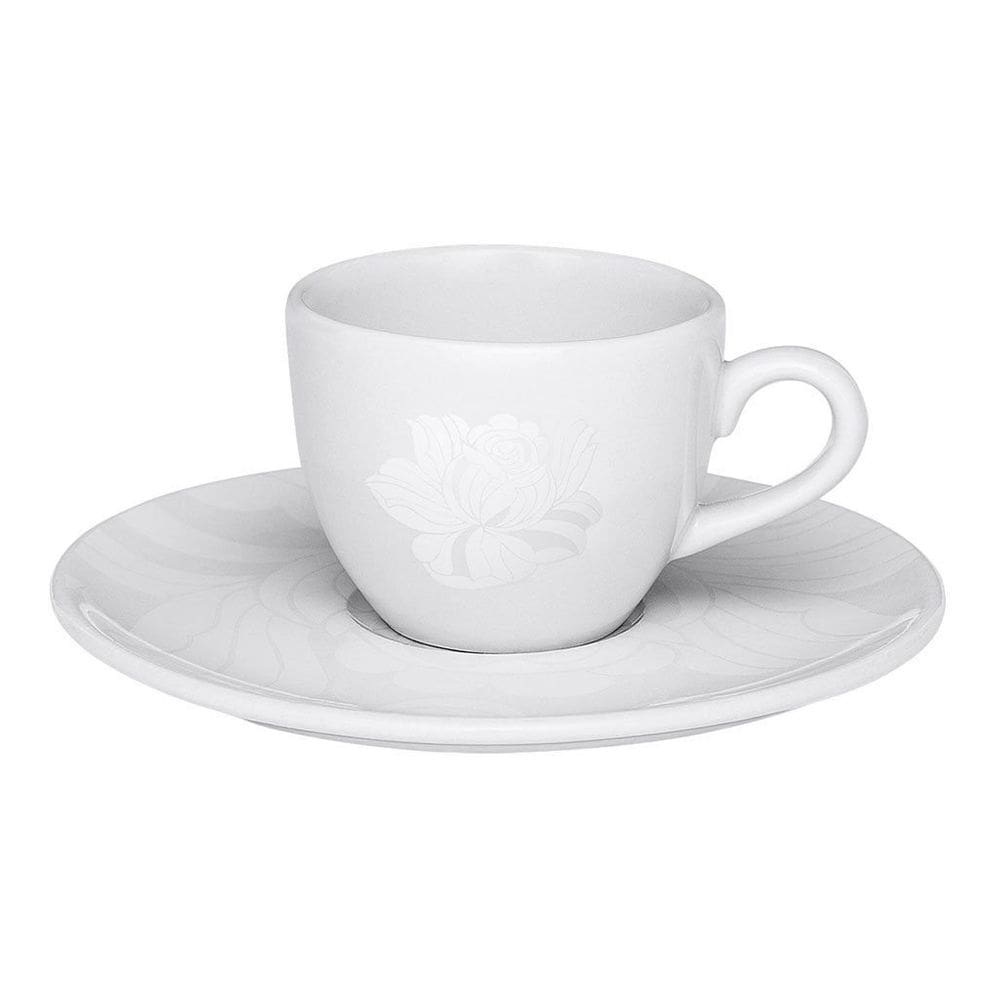 Kit 4 Xícaras com Pires Coup Blanc Oxford® Porcelana 200ML