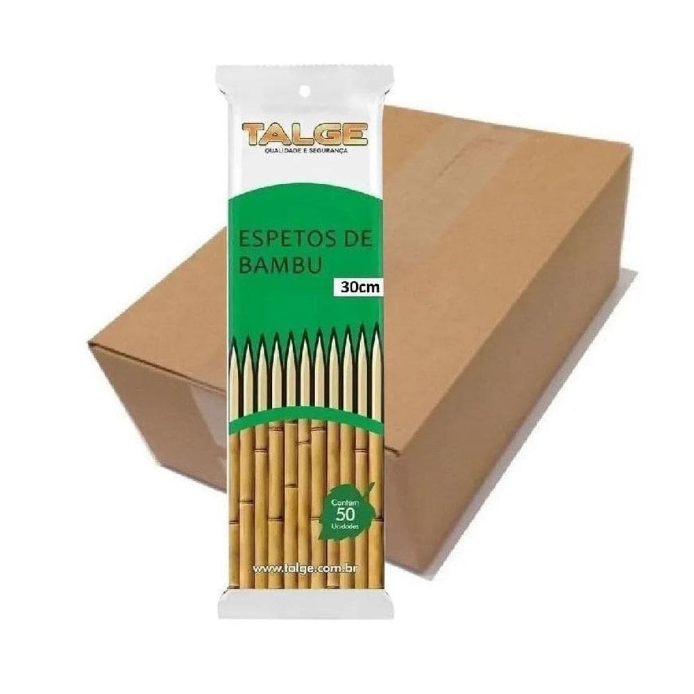 50 palito de bambu espeto para churrasco 18cm 1pct